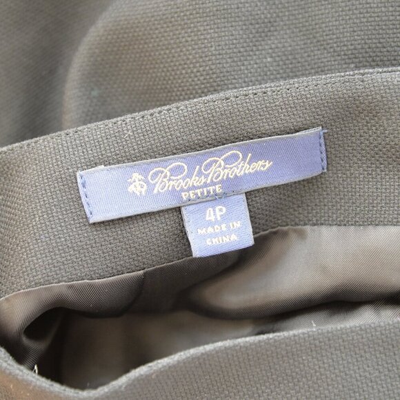 Brooks Brothers Black Silk Wool Tailored Pencil Skirt Loro Piana Sz 4 - Picture 4 of 11